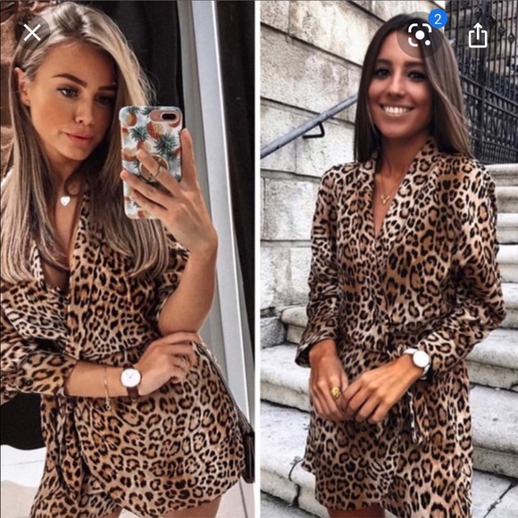 EUC ZARA leopard print romper - Picture 5 of 7